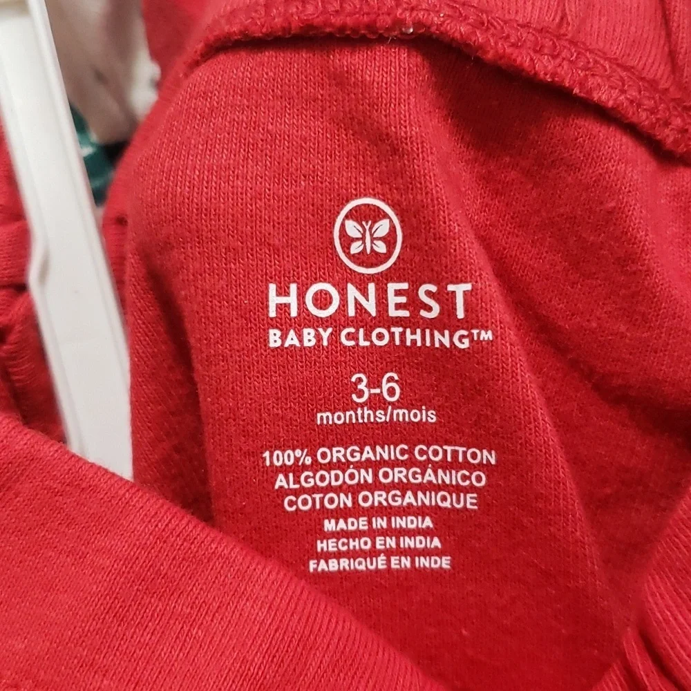 Honest Baby Clothing NWT Holiday 3-piece 100% Organic Cotton Set